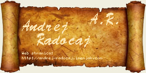 Andrej Radočaj vizit kartica